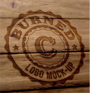 burned logo